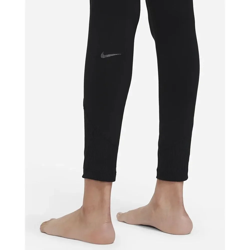 Nike Girls'‎ Dri-FIT High Rise Leggings Older Kids Black Size Small